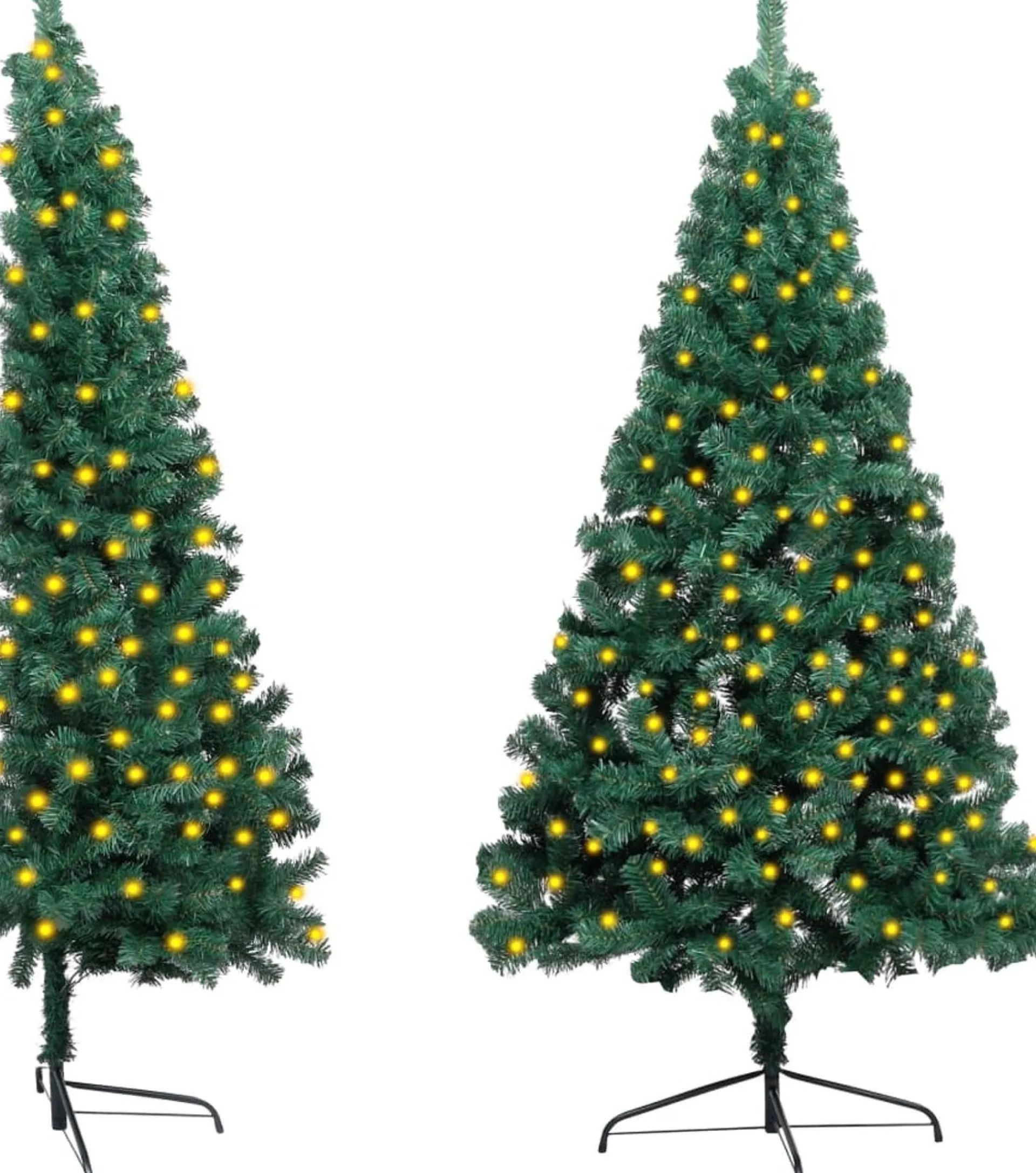 VidaLife Kunstkerstboom Met Led's En Standaard Half 210 Cm Pvc Groen Clearance