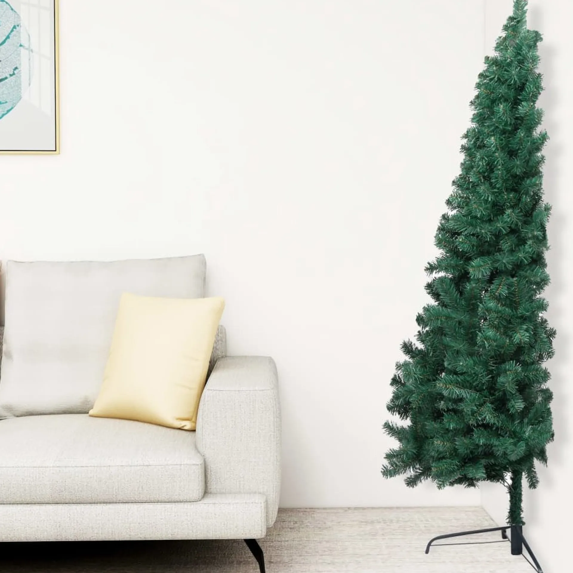 VidaLife Kunstkerstboom Met Led's En Standaard Half 210 Cm Pvc Groen Clearance