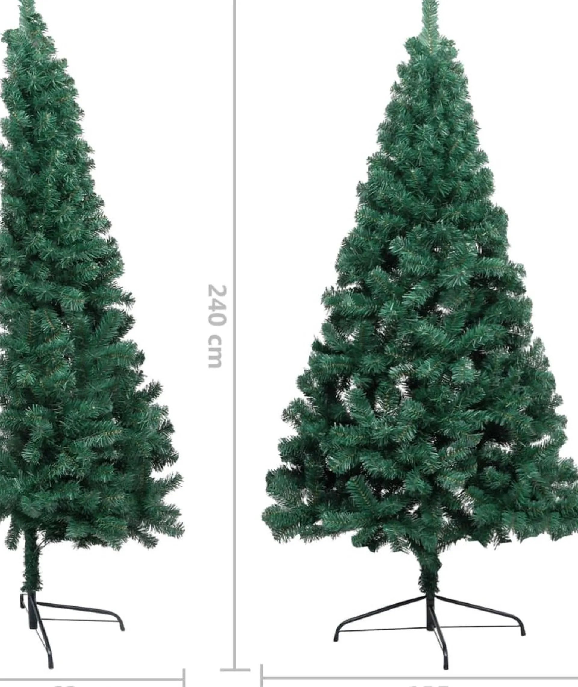 VidaLife Kunstkerstboom Met Led's En Standaard Half 240 Cm Pvc Groen Cheap