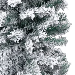 VidaLife Kunstkerstboom Met Sneeuw Smal 210 Cm Pvc Groen Hot