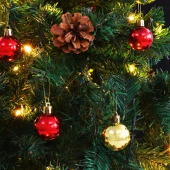 VidaLife Kunstkerstboom Met Kerstballen En Led's 150 Cm Groen Cheap