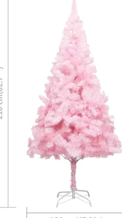 VidaLife Kunstkerstboom Met Standaard 210 Cm Pvc Roze Flash Sale