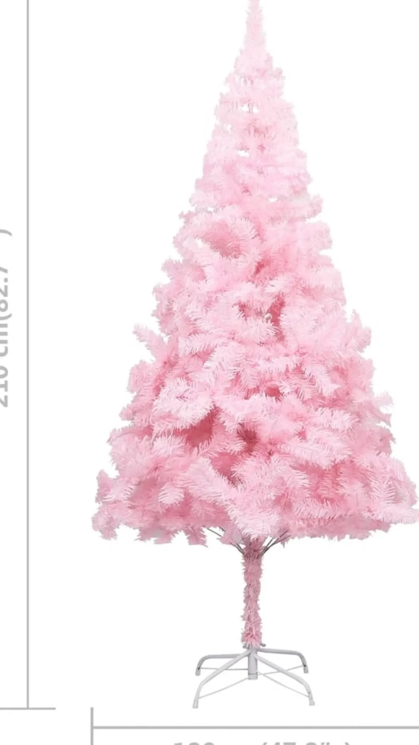 VidaLife Kunstkerstboom Met Standaard 210 Cm Pvc Roze Flash Sale