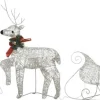 vidaXL Buitenkerstversiering Rendieren En Slee 60 Led's Goudkleurig Best Sale