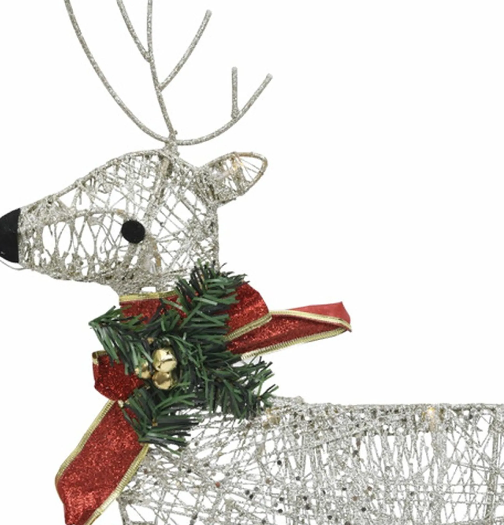 vidaXL Buitenkerstversiering Rendieren En Slee 60 Led's Goudkleurig Best Sale