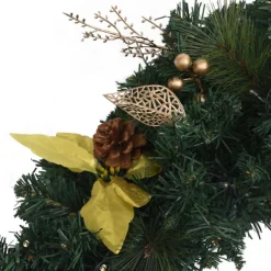 vidaXL Guirlandes></noscript> Kerstboog Met Led-Lampjes 90 Cm Pvc Groen