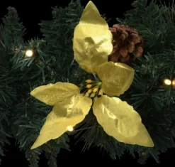 vidaXL Guirlandes></noscript> Kerstboog Met Led-Lampjes 90 Cm Pvc Groen