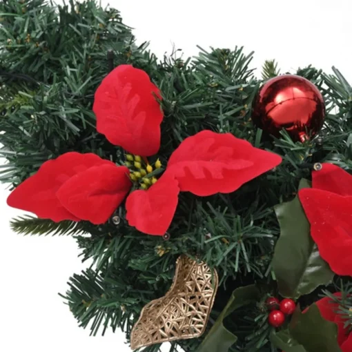 vidaXL Guirlandes> Kerstboog Met Led-Lampjes 90 Cm Pvc Groen