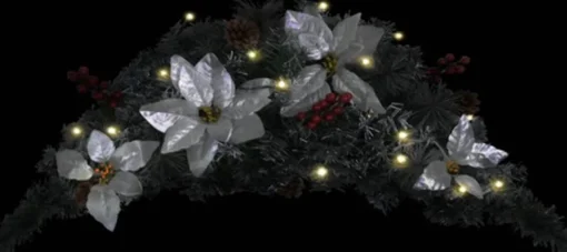vidaXL Guirlandes> Kerstboog Met Led-Lampjes 90 Cm Pvc Groen
