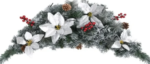 vidaXL Guirlandes> Kerstboog Met Led-Lampjes 90 Cm Pvc Groen