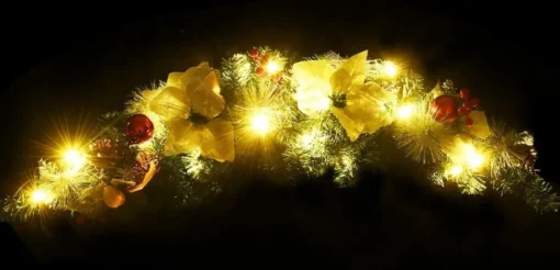 vidaXL Guirlandes> Kerstboog Met Led-Lampjes 90 Cm Pvc Groen