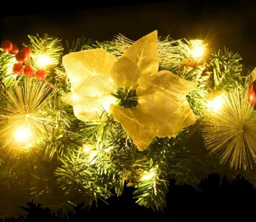 vidaXL Guirlandes> Kerstboog Met Led-Lampjes 90 Cm Pvc Groen