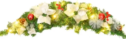 vidaXL Guirlandes> Kerstboog Met Led-Lampjes 90 Cm Pvc Groen