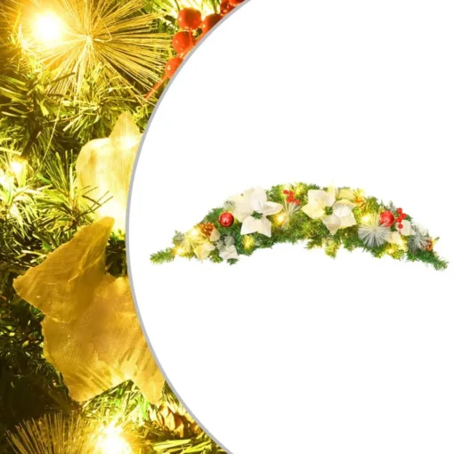 vidaXL Guirlandes> Kerstboog Met Led-Lampjes 90 Cm Pvc Groen