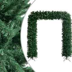 vidaXL Kerstboog Met Led's En Kerstballen 240 Cm Groen New