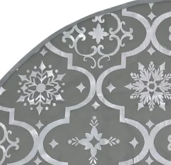vidaXL Kerstboomrok Luxe Met Sok 90 Cm Stof Grijs New