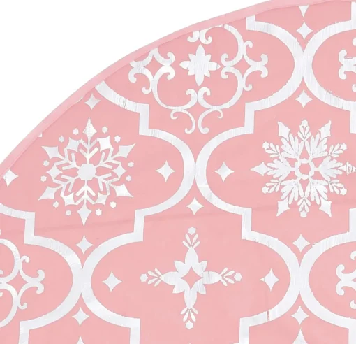 vidaXL Kerstboomrok Luxe Met Sok 90 Cm Stof Roze Clearance