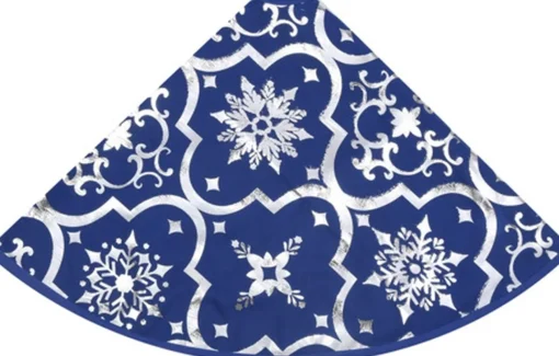 vidaXL Kerstboomrok Luxe Met Sok 150 Cm Stof Blauw Online