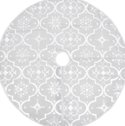 vidaXL Kerstboomrok Luxe Met Sok 90 Cm Stof Wit Shop