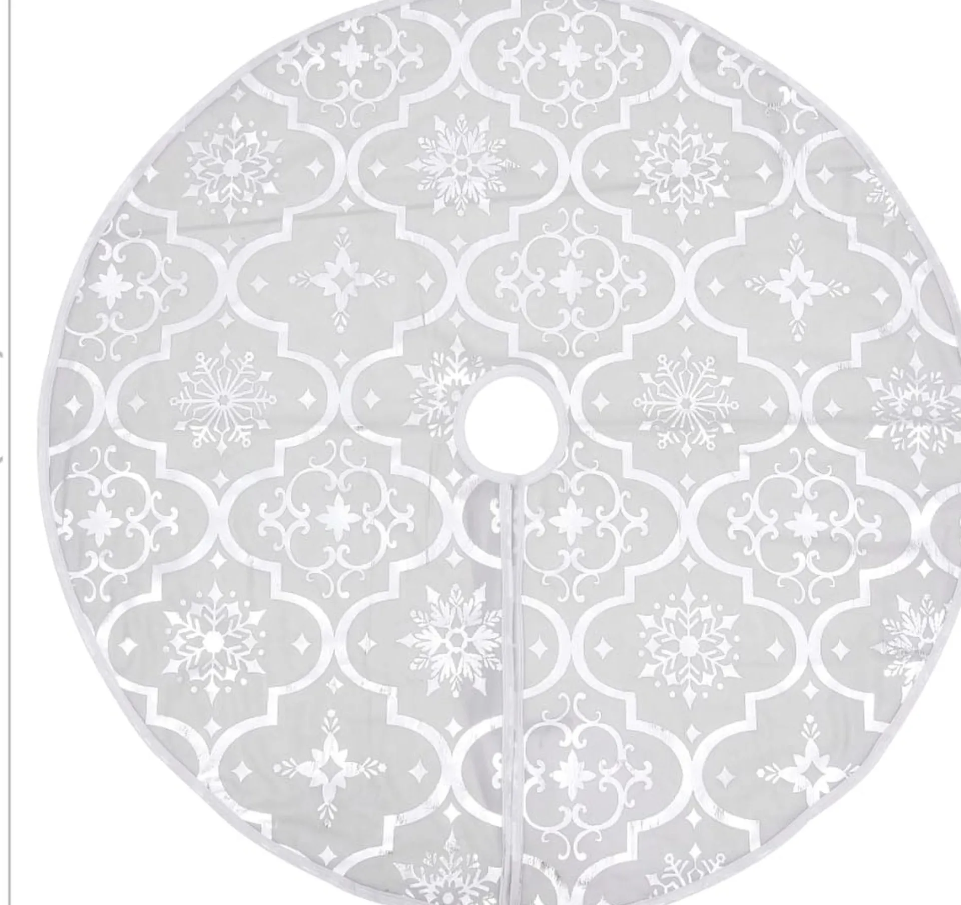 vidaXL Kerstboomrok Luxe Met Sok 90 Cm Stof Wit Shop