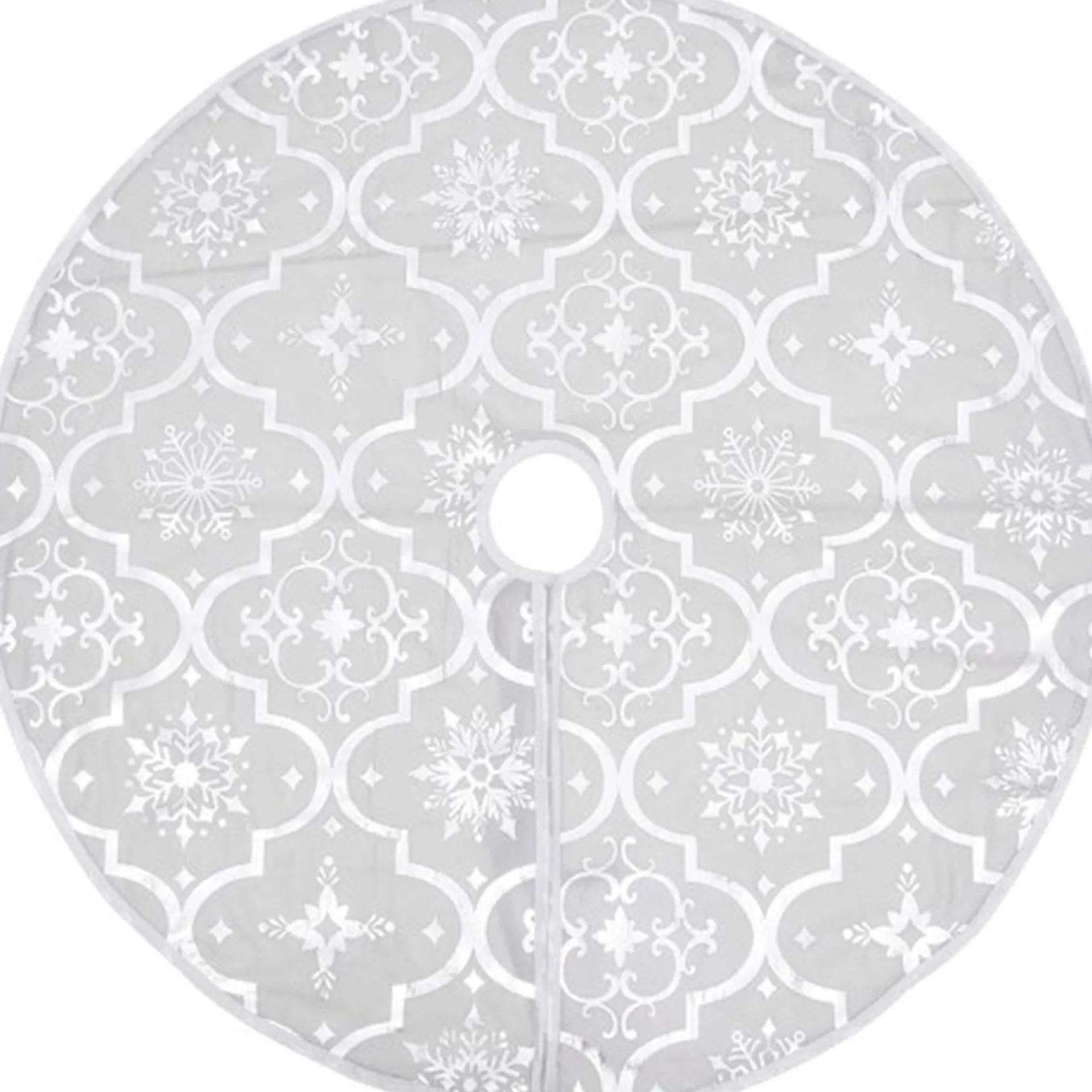 vidaXL Kerstboomrok Luxe Met Sok 90 Cm Stof Wit Shop