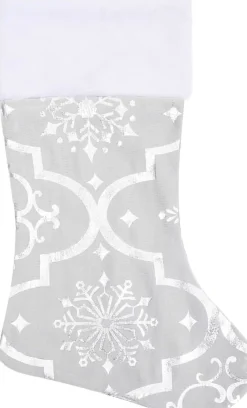vidaXL Kerstboomrok Luxe Met Sok 150 Cm Stof Wit Hot