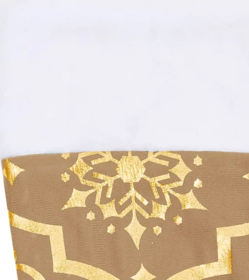 vidaXL Kerstboomrok Luxe Met Sok 90 Cm Stof Geel Shop
