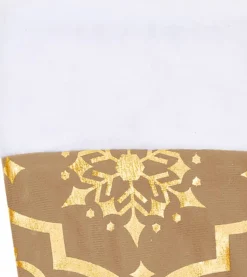 vidaXL Kerstboomrok Luxe Met Sok 122 Cm Stof Geel Store