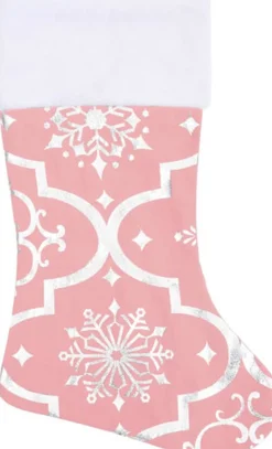 vidaXL Kerstboomrok Luxe Met Sok 122 Cm Stof Roze Fashion