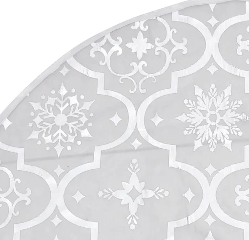 vidaXL Kerstboomrok Luxe Met Sok 122 Cm Stof Wit Fashion
