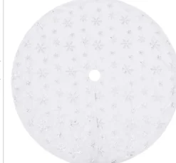 vidaXL Kerstboomrok Luxe 90 Cm Kunstbont Wit Outlet