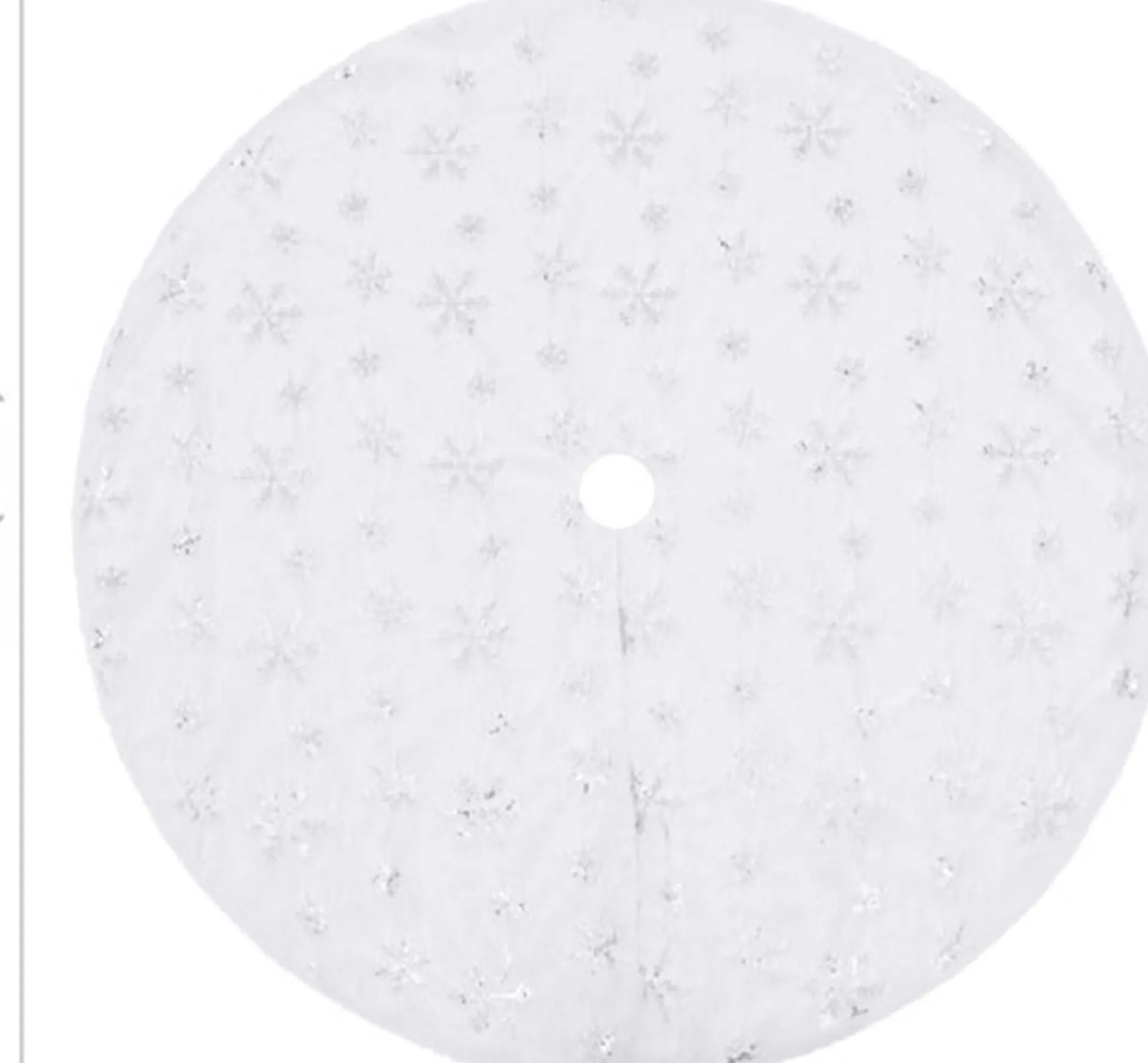 vidaXL Kerstboomrok Luxe 90 Cm Kunstbont Wit Outlet