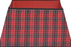 vidaXL Kerstboomrok 48X48X25 Cm Rood En Zwart Shop