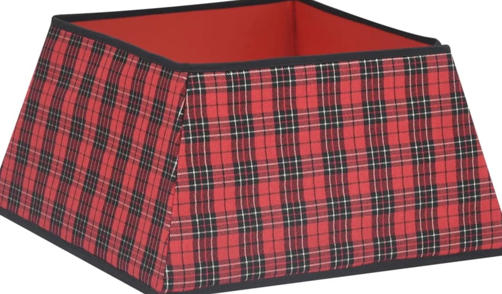 vidaXL Kerstboomrok 48X48X25 Cm Rood En Zwart Shop