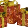 vidaXL Kerstdecoratie Geschenkdozen 3 St Binnen/Buiten Rood New