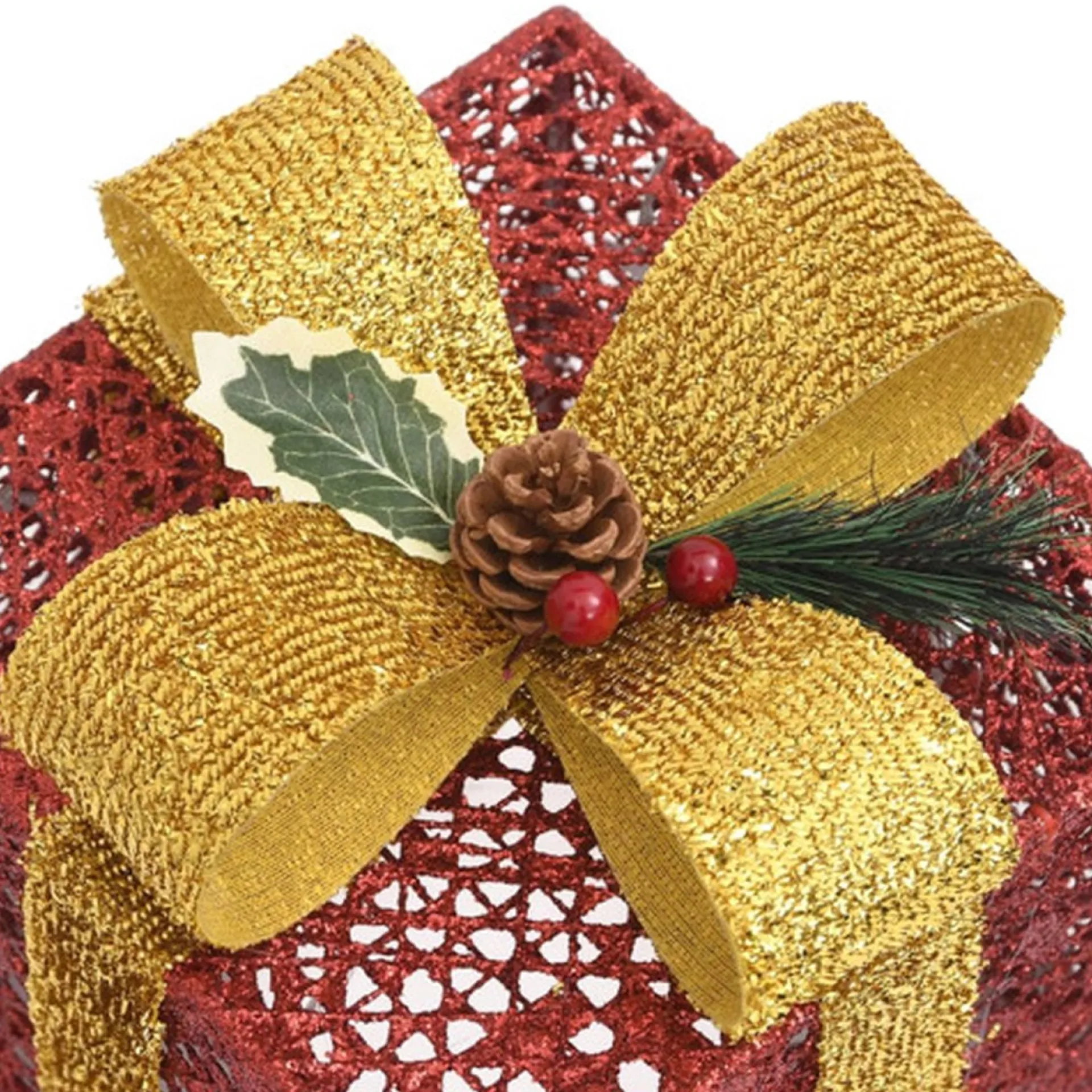 vidaXL Kerstdecoratie Geschenkdozen 3 St Binnen/Buiten Rood New