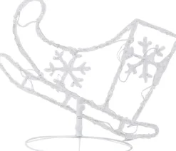 vidaXL Kerstdecoratie Rendieren En Slee 260X21X87 Cm Acryl Warmwit Shop