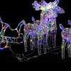 vidaXL Kerstdecoratie Rendieren En Slee 280X28X55 Cm Acryl Shop