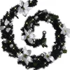 vidaXL Guirlandes> Kerstslinger Met Led-Lampjes 2.7 M Pvc Zwart