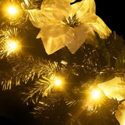 vidaXL Guirlandes></noscript> Kerstslinger Met Led-Lampjes 2.7 M Pvc Zwart