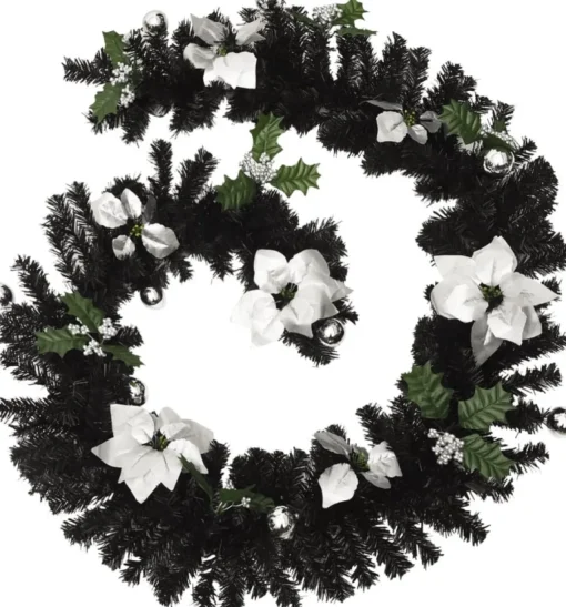 vidaXL Guirlandes> Kerstslinger Met Led-Lampjes 2.7 M Pvc Zwart