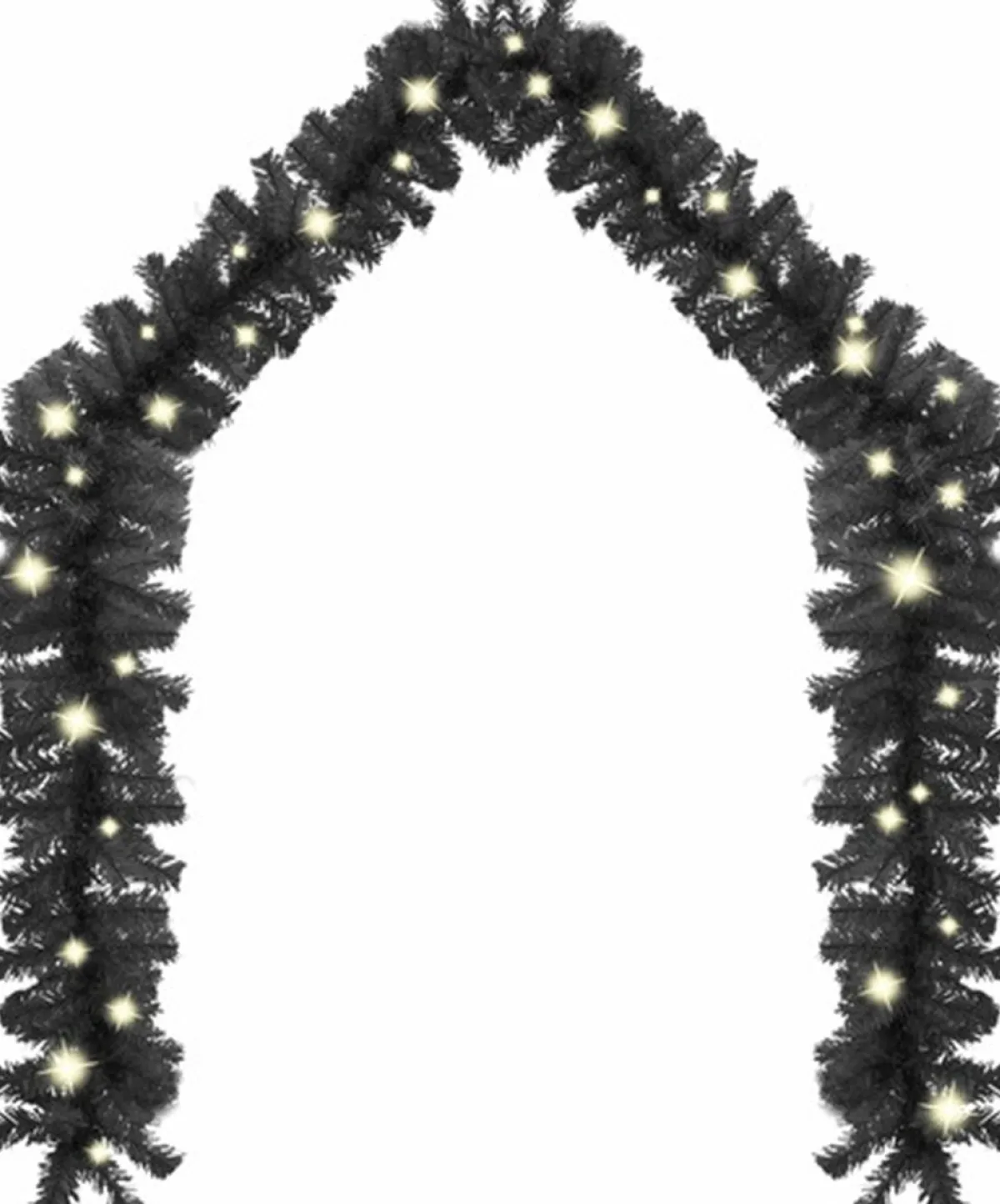 vidaXL Guirlandes> Kerstslinger Met Led-Lampjes 5 M Zwart