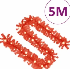 vidaXL Guirlandes></noscript> Kerstslinger Met Led-Lampjes 5 M Rood