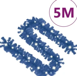 vidaXL Guirlandes></noscript> Kerstslinger Met Led-Lampjes 5 M Blauw