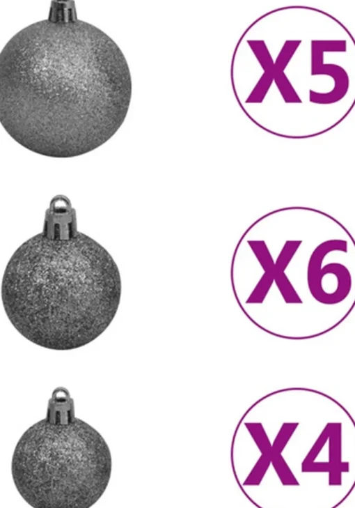 vidaXL Guirlandes> Kerstslinger Met Led's En Kerstballen 5 M Pvc Groen