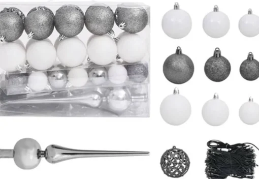vidaXL Guirlandes> Kerstslinger Met Led's En Kerstballen 5 M Pvc Groen