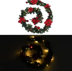 vidaXL Guirlandes></noscript> Kerstslinger Met Led-Lampjes 2.7 M Pvc Groen