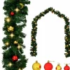 vidaXL Guirlandes> Kerstslinger Versierd Met Kerstballen En Led-Lampjes 5 M