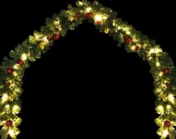 vidaXL Guirlandes> Kerstslinger Versierd Met Kerstballen En Led-Lampjes 5 M
