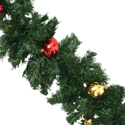 vidaXL Guirlandes> Kerstslinger Versierd Met Kerstballen En Led-Lampjes 10 M